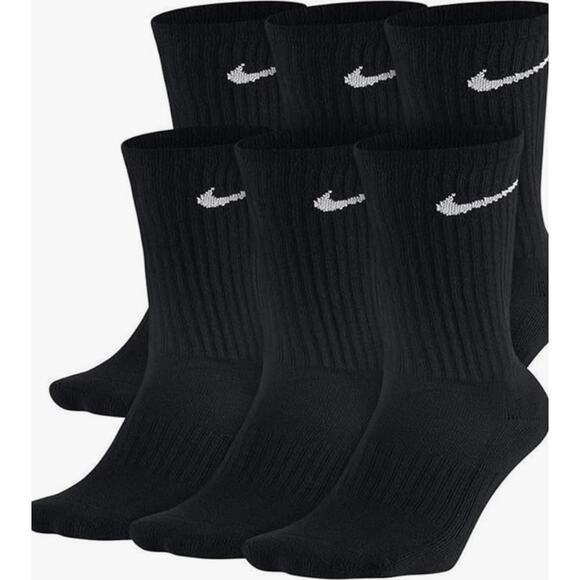 NIKE Performance Cushion Crew Socks with Bag (6 Pairs) size small  Youth 3Y-5Y - Picture 1 of 5